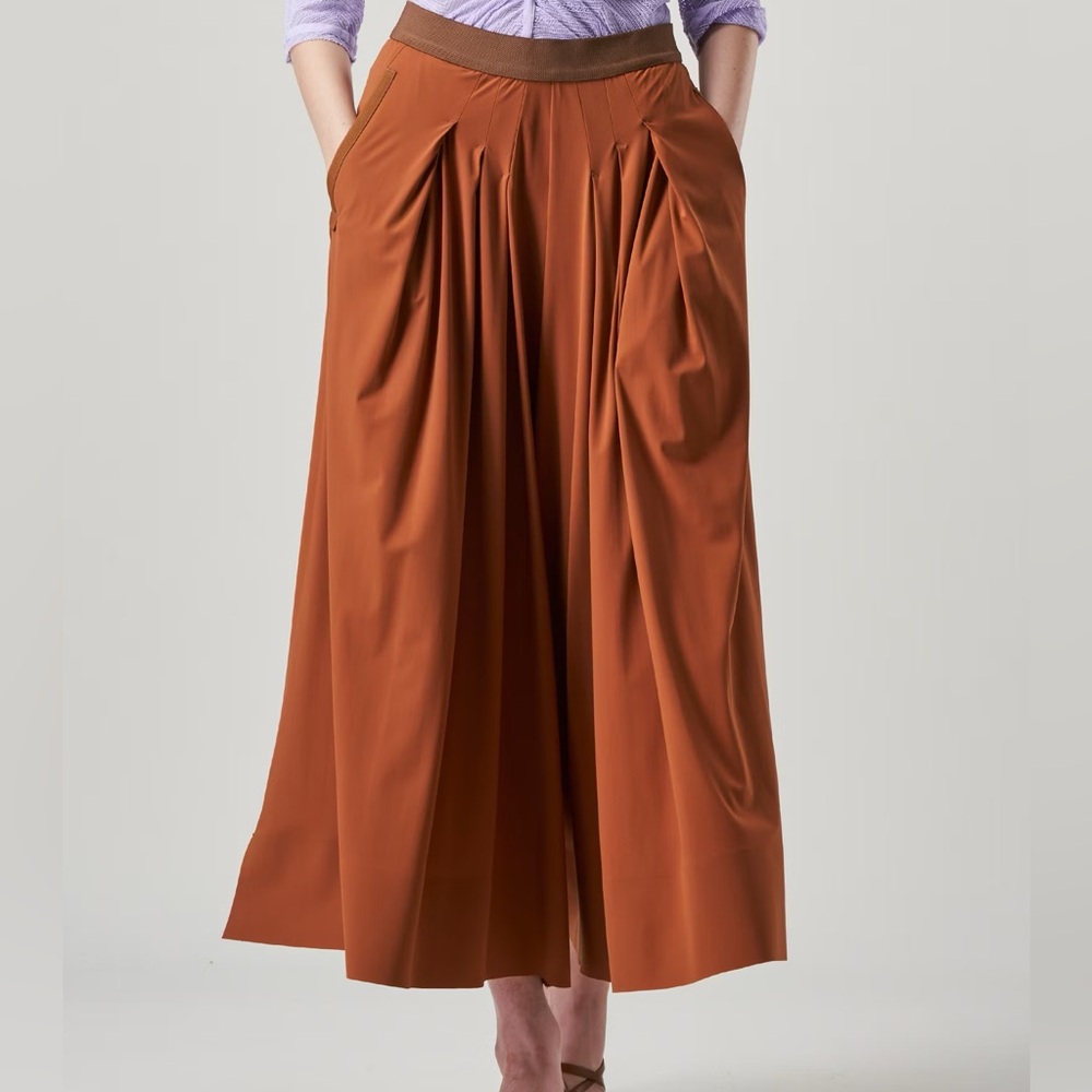 HIGH TECH Wide Leg Pant in Brow /Burn Orange Sz 4/Small- Never Worn